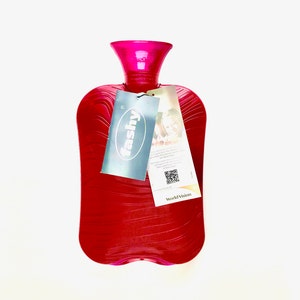 Sänger Rubber Hot Water Bottle - Made in Germany - 2 Litres (Red)