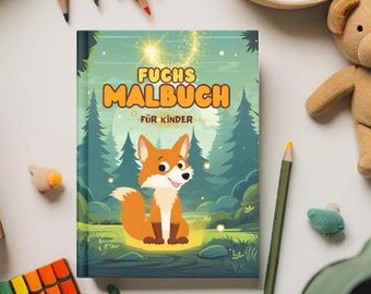 Fox Coloring Book for Children - 50 lovingly designed motifs