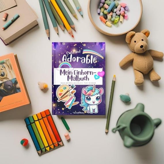 60 Einhorn Malbuch Kinder Kawaii Malvorlagen Ausmalbilder Fee Regenbogen Schmetterling Perfektes Geschenk Mädchen Jungen Malvorlagen Einhorn