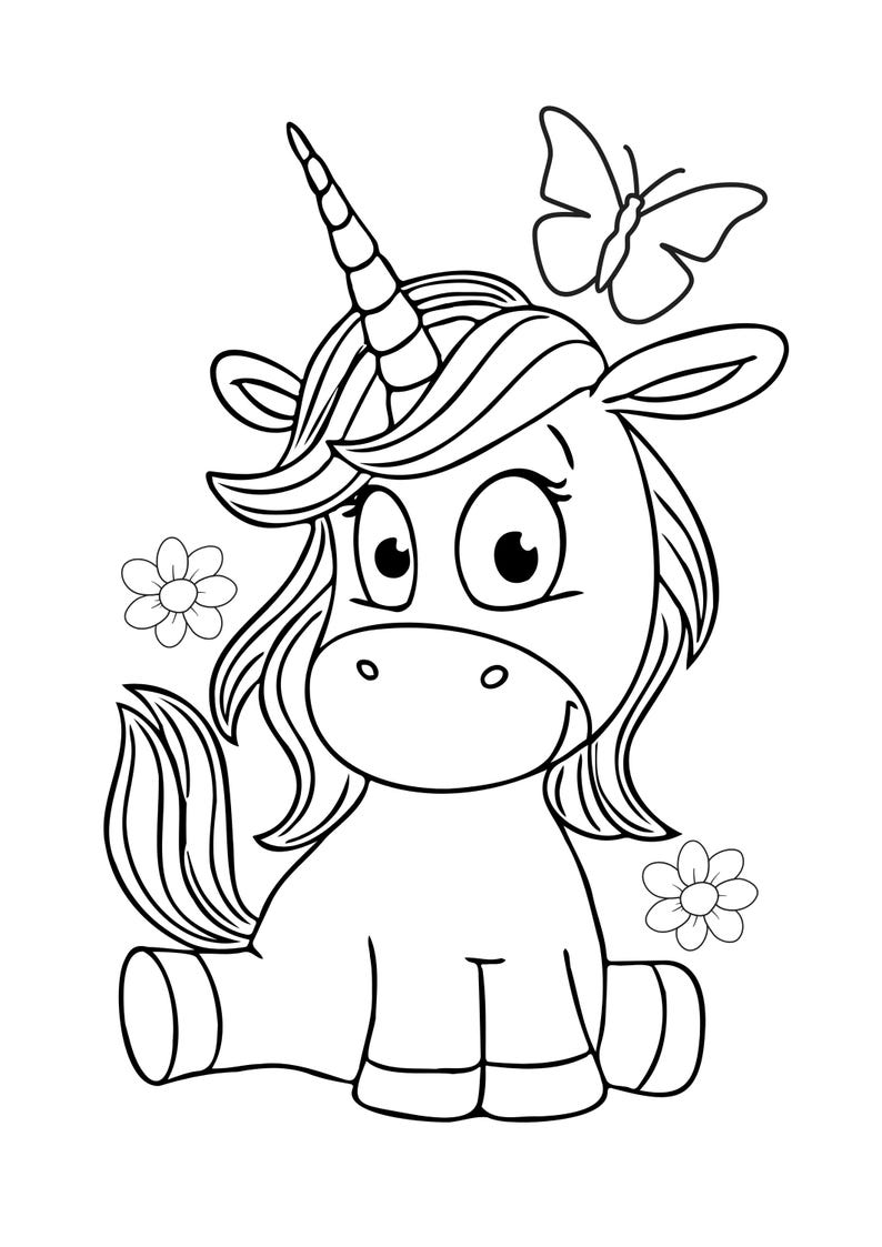 Einhorn-Malbuch für Kinder mit 60 magischen Ausmalbildern. Fördert Kreativität und Feinmotorik. Perfekt zum Ausdrucken, ideal für Kinder ab 3 Jahren. Tolle Geschenkidee für kleine Einhorn-Fans