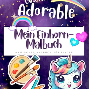 Einhorn-Malbuch für Kinder mit 60 magischen Ausmalbildern. Fördert Kreativität und Feinmotorik. Perfekt zum Ausdrucken, ideal für Kinder ab 3 Jahren. Tolle Geschenkidee für kleine Einhorn-Fans