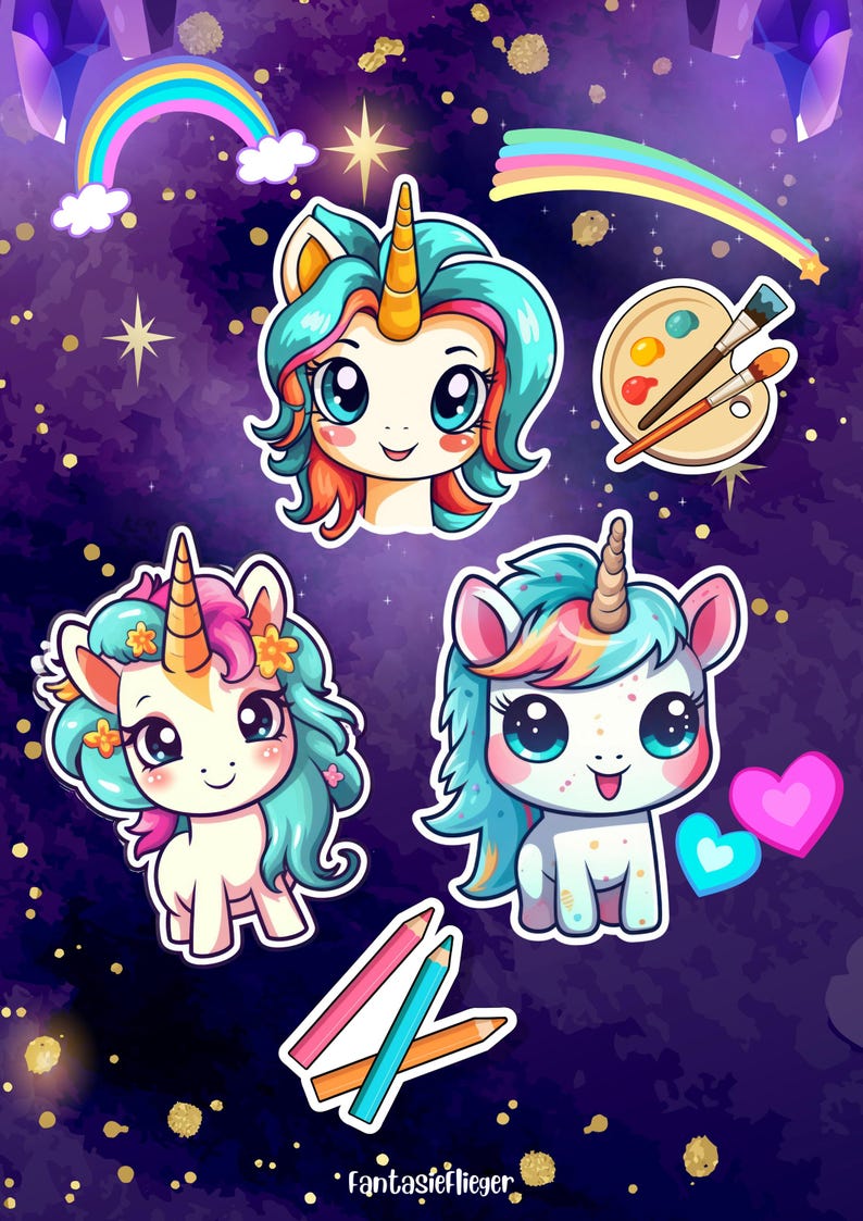 Einhorn-Malbuch für Kinder mit 60 magischen Ausmalbildern. Fördert Kreativität und Feinmotorik. Perfekt zum Ausdrucken, ideal für Kinder ab 3 Jahren. Tolle Geschenkidee für kleine Einhorn-Fans