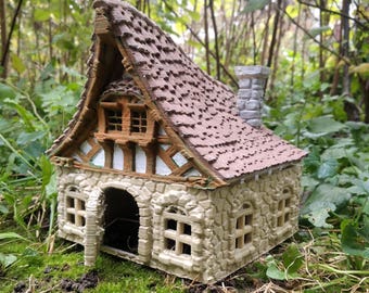 Medieval Cottage Hamster House - Handmade Cozy Hideout for Small Pets