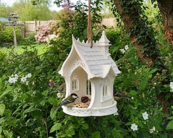 Elfen-Garten-Vogelfutterhaus – Fantasievolle Außendekoration, Feengarten-Akzent