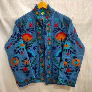 Suzani Embroidery Handmade Jacket, Suzani Jacket, Winter Wear Jacket Coat, Womens Coat, Tnt Jackets, Gifts For Her, Personalized  Gifts