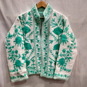 Embroidery Suzani, Handmade Jacket, Suzani Jacket, Winter Wear Jacket Coat, Womens Coat, TNT Fabric Suzani Jacket, Gift For Her