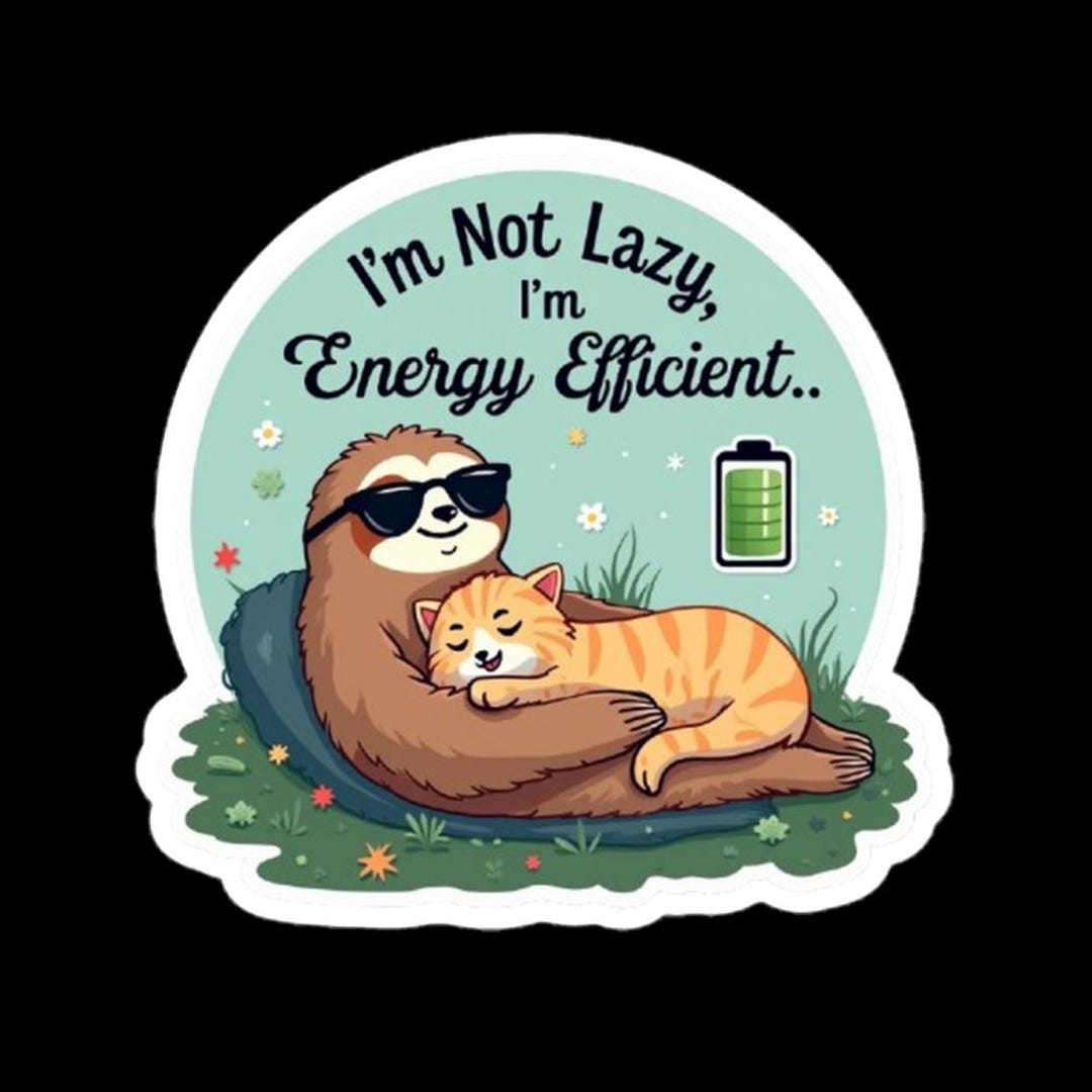 Energy Efficient Procrastination Sticker - Funny Vinyl Decal for ...