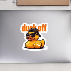 Adesivo engraçado de patinho de borracha: decalque de vinil com meme sarcástico para laptops, carros e garrafas de água