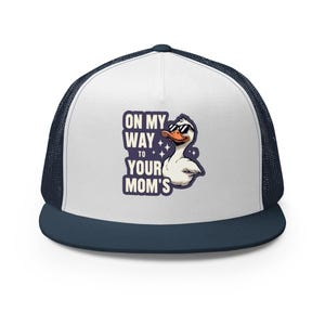 Funny Goose Trucker Cap - Savage Meme Snapback - Your Mom Joke Hat for Degenerates