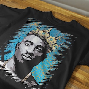 2PAC Digital Portrait: Hip Hop Rap Icon Art (300 DPI PNG Instant Download)