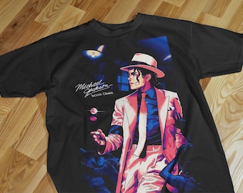 Michael Jackson Smooth Criminal Semi-tone  PNG Design | Dark Shirt DTF Graphic (Digital Download)