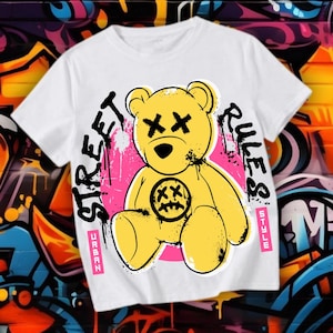 Urban Bear PNG | Streetwear Bear Digital Download | Trendy Cartoon Bear Clipart | Instant Download