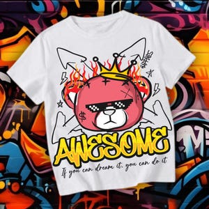 Urban Bear PNG | Streetwear Bear Digital Download | Trendy Cartoon Bear Clipart | Instant Download