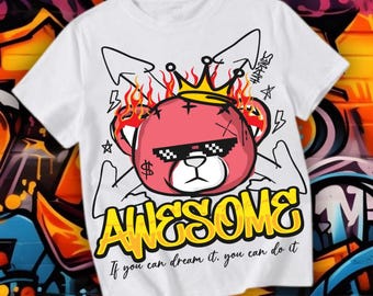 Streetwear Bear PNG: Urban Cartoon Clipart (Digital Download)