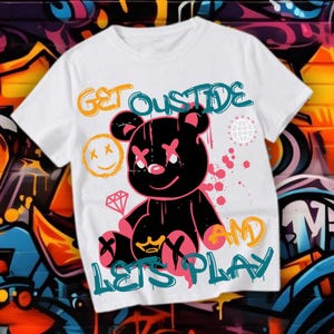 Urban Bear PNG | Streetwear Bear Digital Download | Trendy Cartoon Bear Clipart | Instant Download