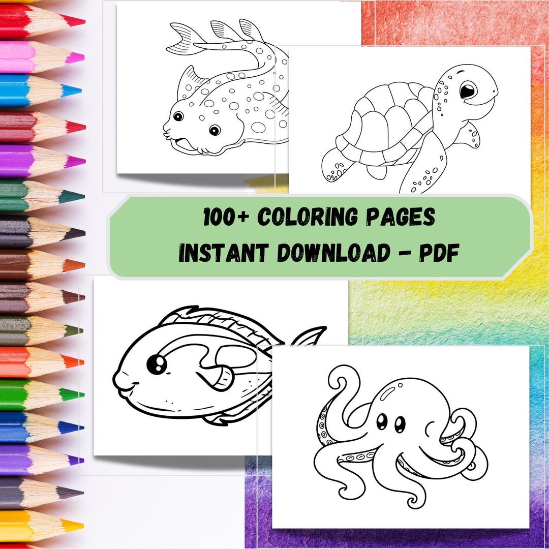 100+ Sea Animals Coloring Pages for Kids, Toddlers | Sea Animal ...