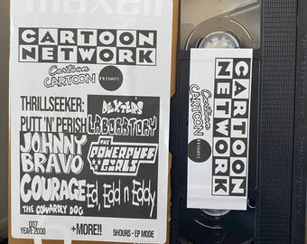cartoon network 5 HOURS VHS 2000 with commercials sold as vhs blank (007) dexter lab johnny bravo powerpuff girls eddy courage