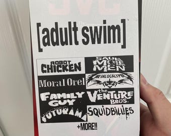 adult swim cartoon network 6 HOURS VHS 2007 with commercials sold as vhs blank (012) robot chicken saul mole men moral orel squidbillies