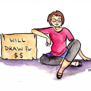 4x6 Watercolor Sketch of Whatever