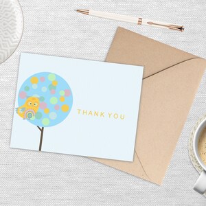 Owl Thank You Card Download image 2