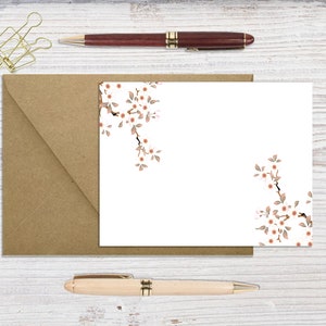 Japanisches Briefpapier, Kirschblüten-Notizkarten, Blumenkarten Bild 6
