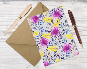 Watercolor Flower Printable Greeting Card