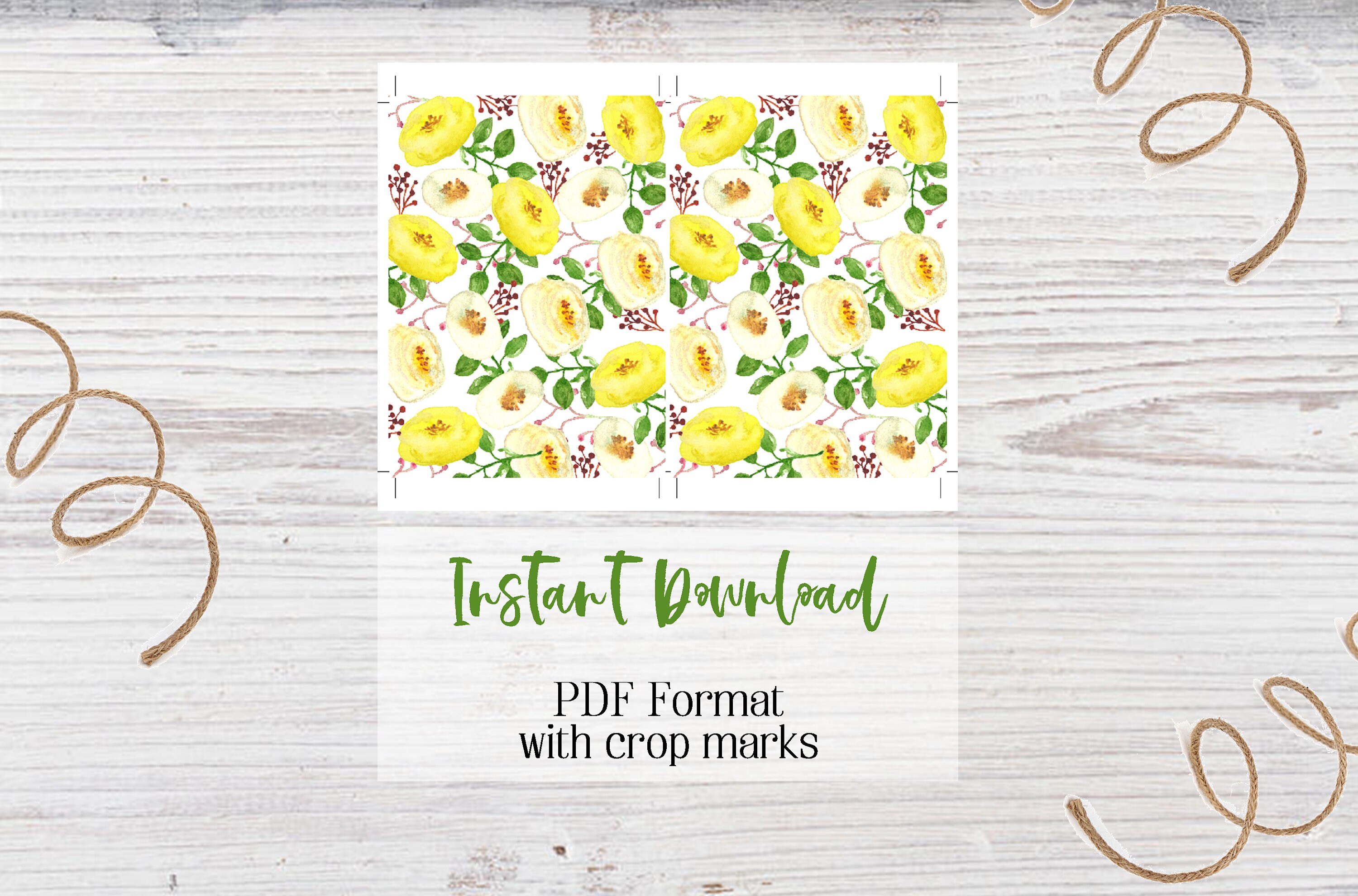 Yellow Rose Printable Note Cards – Floral Downloadable Cards (PDF) - Etsy