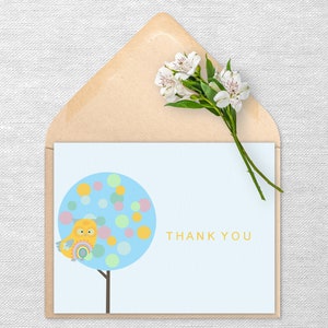 Owl Thank You Card Download image 1