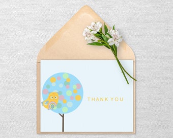 Owl Thank You Card Download