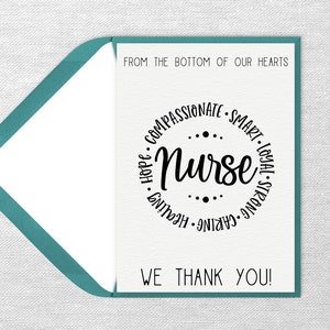 Krankenschwester Dankeskarte - Digitaler Download