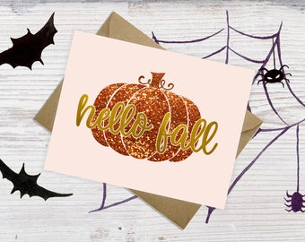 Digital Hello Fall Note Card