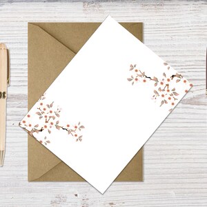 Japanisches Briefpapier, Kirschblüten-Notizkarten, Blumenkarten Bild 5