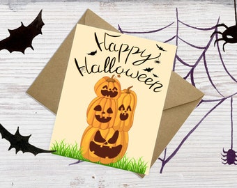 Printable Halloween Pumpkin Card