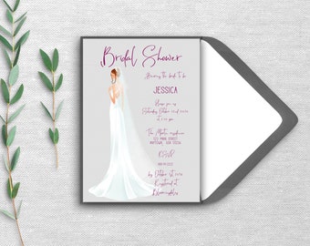 Classic Bridal Shower Invitation - Printable