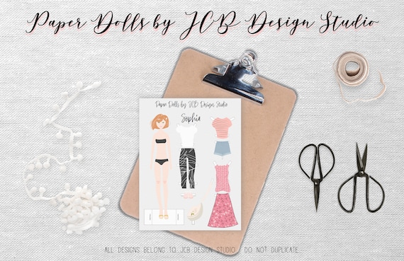 Printable Fashion Paper Dolls | Etsy