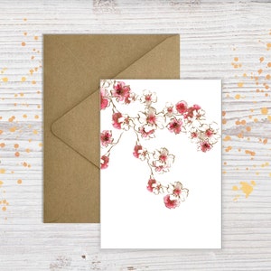 Japanese Cherry Blossom Greeting Card - Digital Download