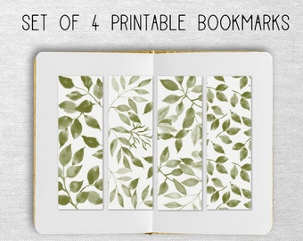 Printable Botanical Bookmarks - set of 4