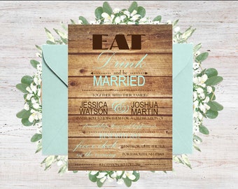 Rustic Digital Wedding Invitation