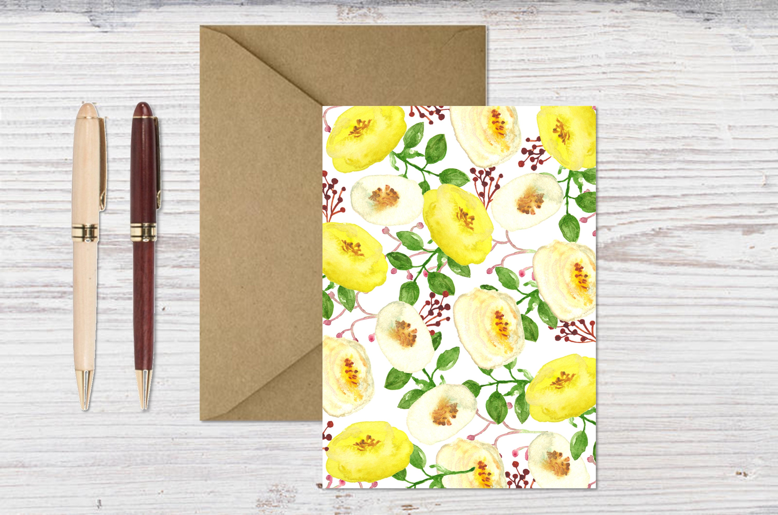 Yellow Rose Printable Note Cards – Floral Downloadable Cards (PDF) - Etsy