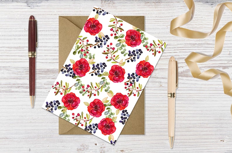 Print at Home Cards Downloadable Prints Girly Stationery Etsy España