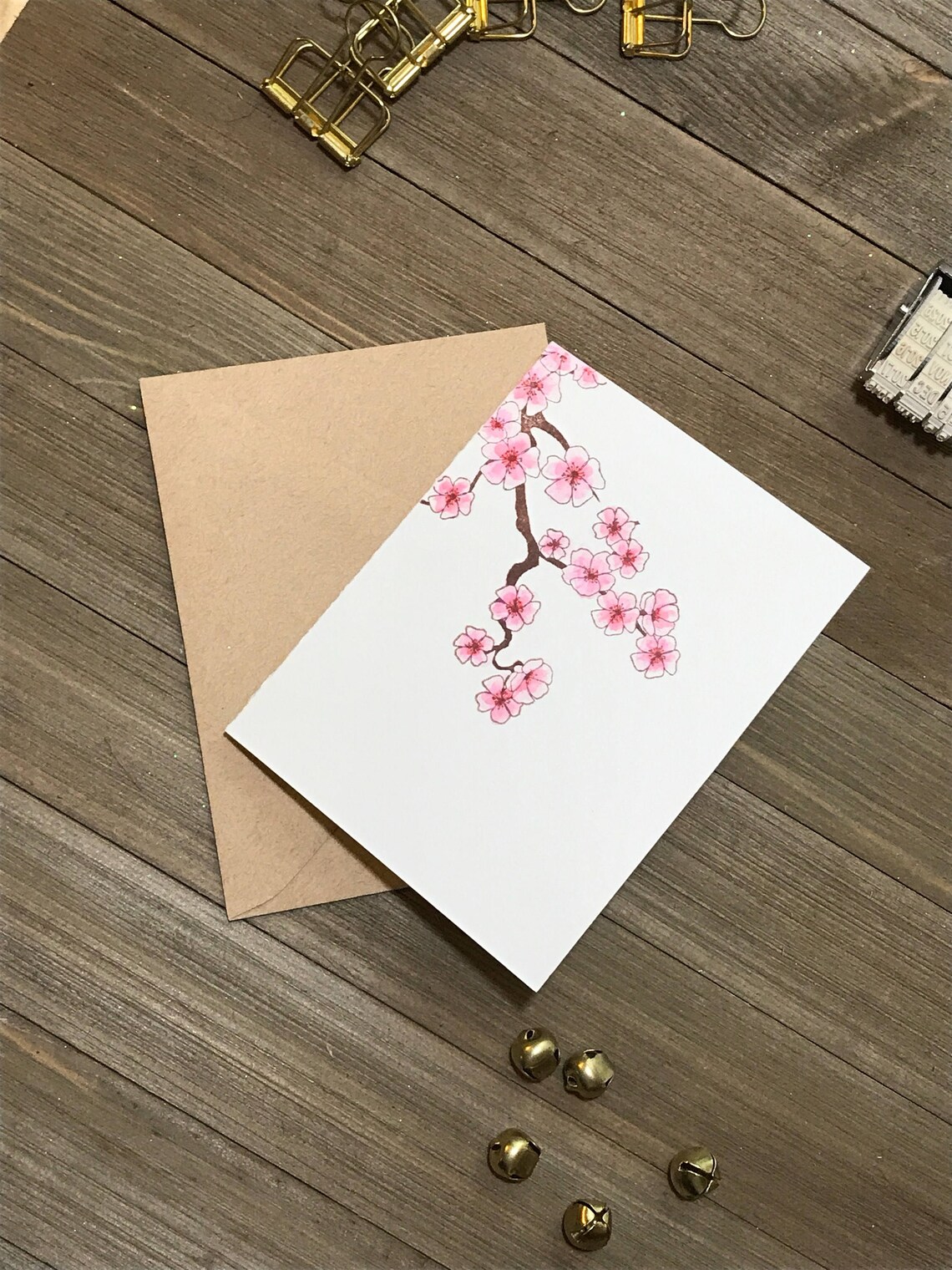 Japanese Cherry Blossom Stationery Set Floral Card Set Etsy
