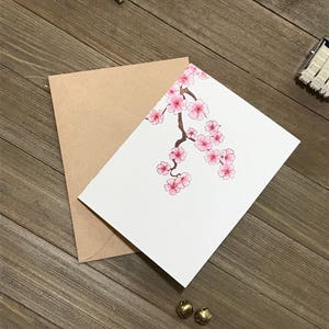 Japanese Cherry Blossom Stationery Set | Floral Card Set | Floral Stationery