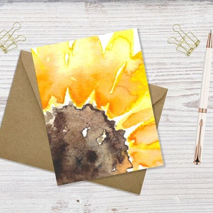 Printable Blank Sunflower Note cards Blank Floral Card Set Blank Cards image 3