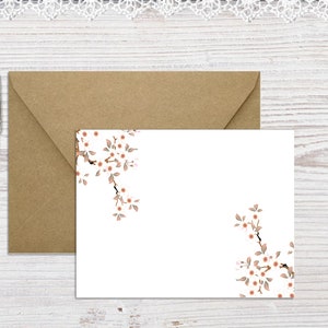Japanese Stationery, Cherry Blossom Note Cards, Floral Cards image 8