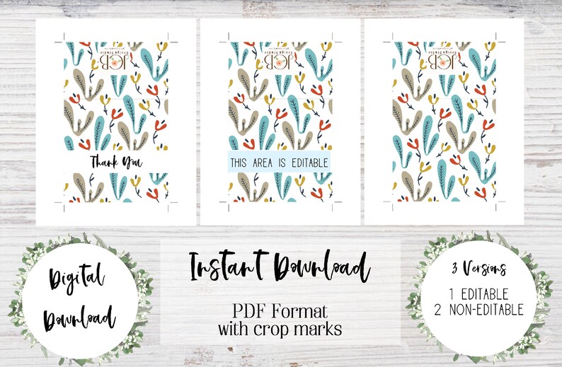 Woodland Garden Themed Card set of 3