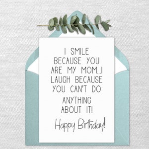 Birthday Card for Mom - Printable