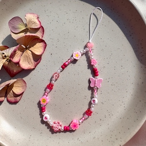 Mobile phone chain - Mobile phone strap - Mobile phone accessories - Mobile phone strap - Mobile phone pendant - Mobile phone jewelry - Girls - Girls - Pink