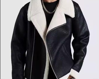 工場直送デザイン 新着 シアリングフェイクファーレザージャケット