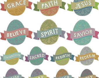 Easter Eggs Embroidery Design, Easter Embroidery, Easter Chick Embroidery, Jesus Embroidery, Christian Embroidery, Machine Embroidery Design