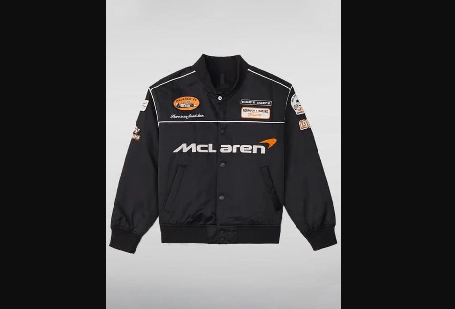 Mclaren Bomber Black Jacket Mclaren Biker Jacket Black Bomber